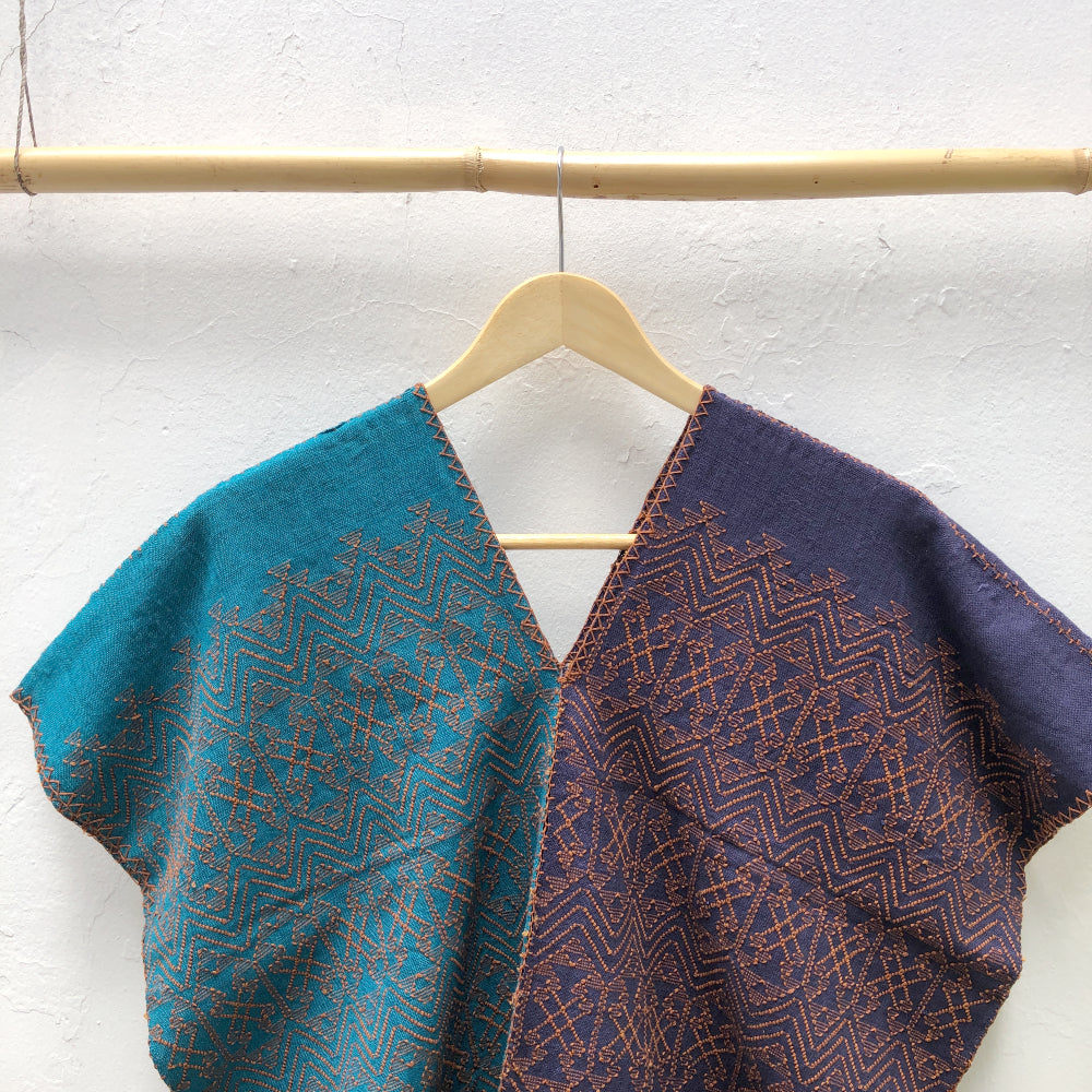 Clouds of Cobán Dress: Indigo & Mahogany (S/M)