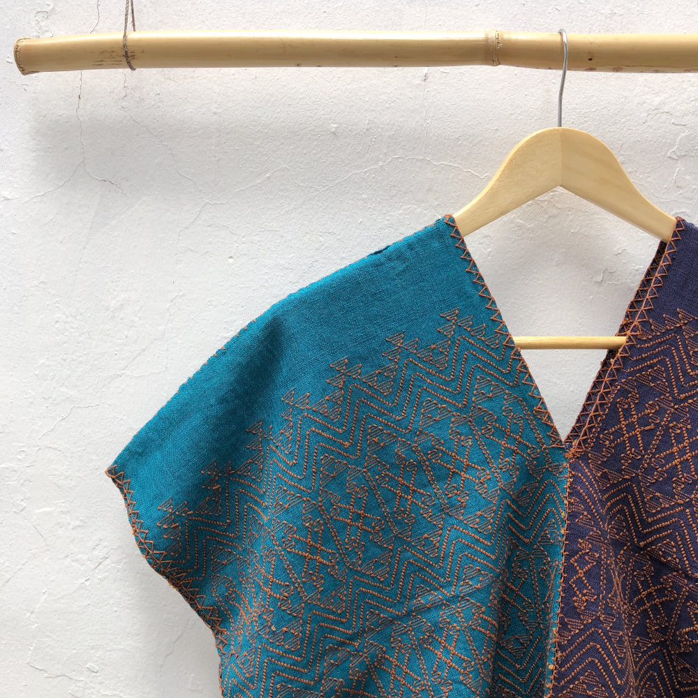 Clouds of Cobán Dress: Indigo & Mahogany (S/M)