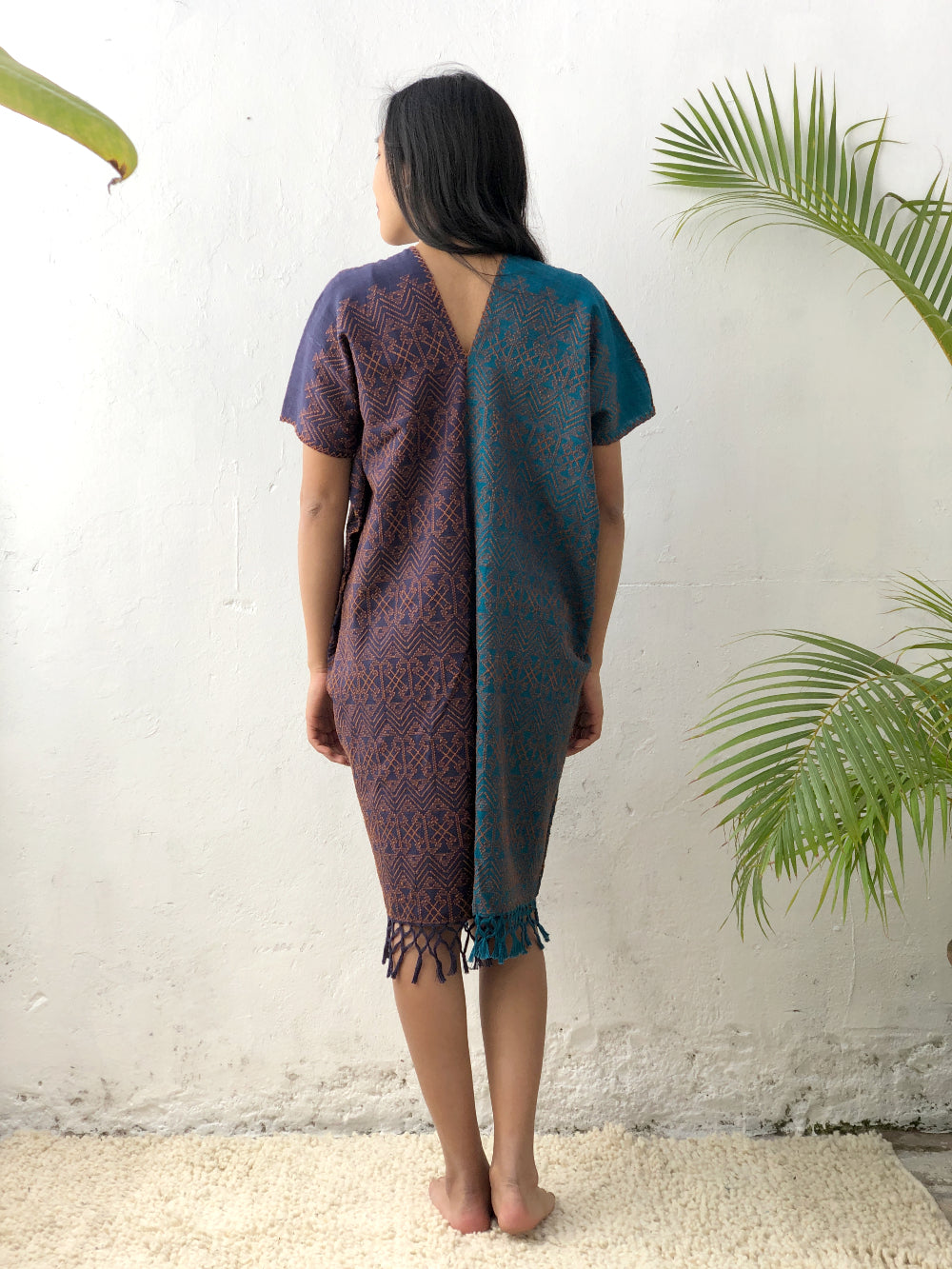 Clouds of Cobán Dress: Indigo & Mahogany (S/M)