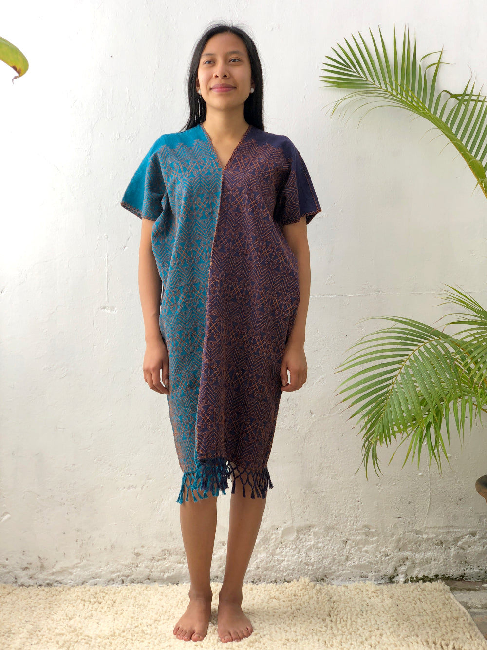 Clouds of Cobán Dress: Indigo & Mahogany (S/M)