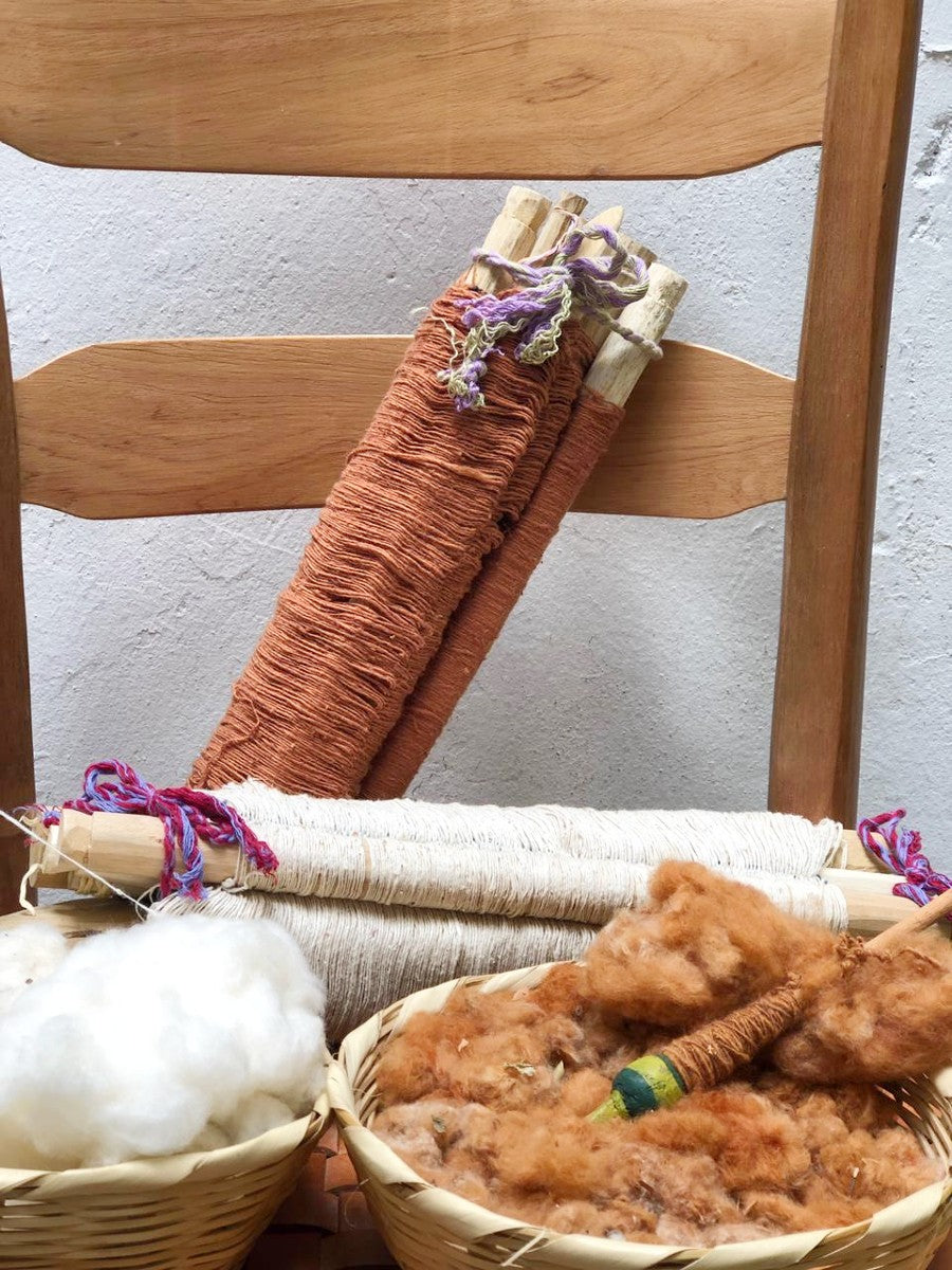 Handspun Cotton Backstrap Loom Kit / Natural White and Ixcaco