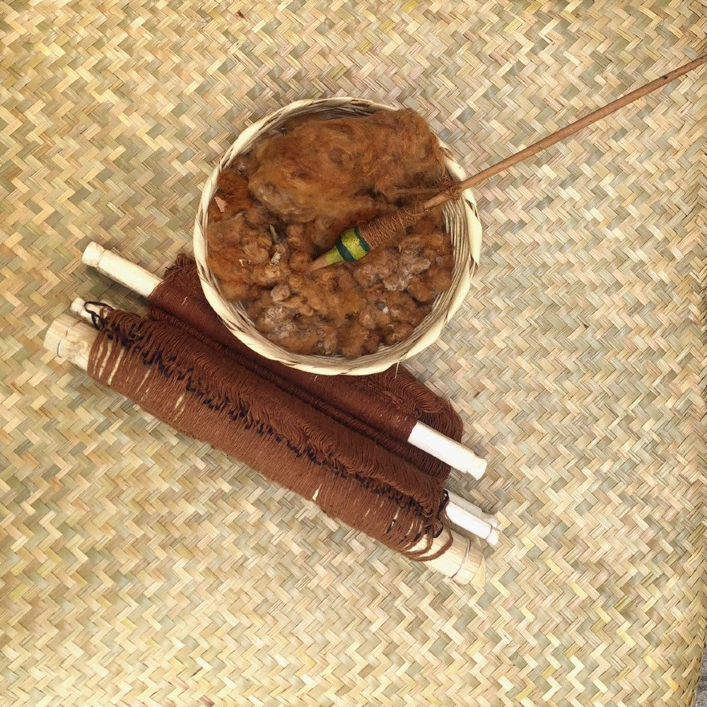 Handspun Cotton Backstrap Loom Kit / Natural White and Ixcaco
