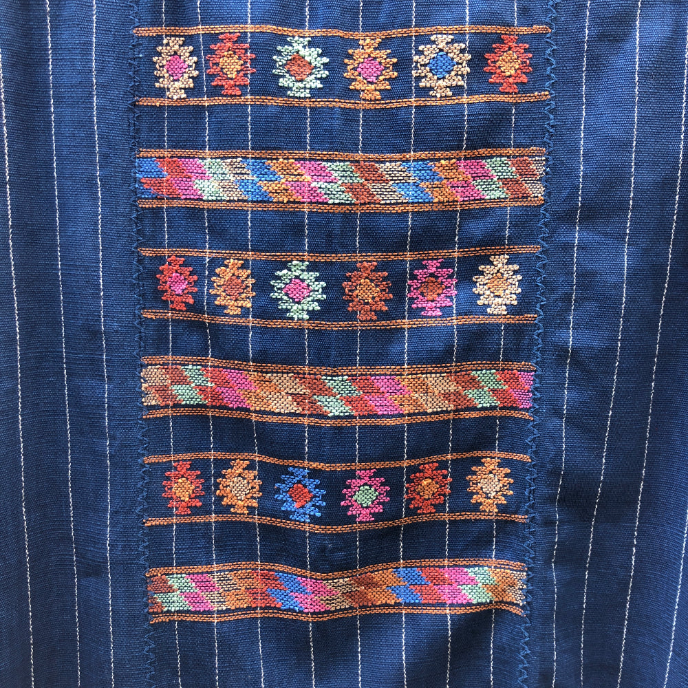 Handspun Bed Throw with Traditional Brocade 5