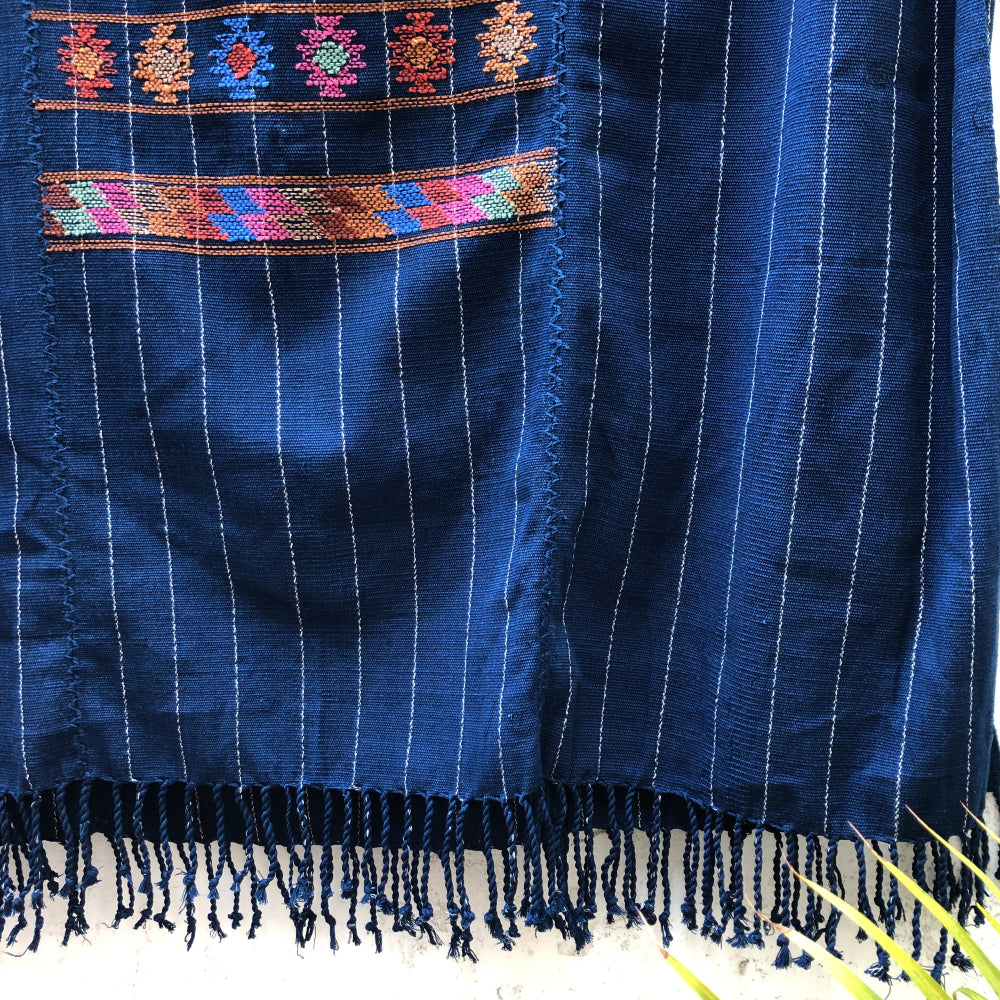 Handspun Bed Throw with Traditional Brocade 5