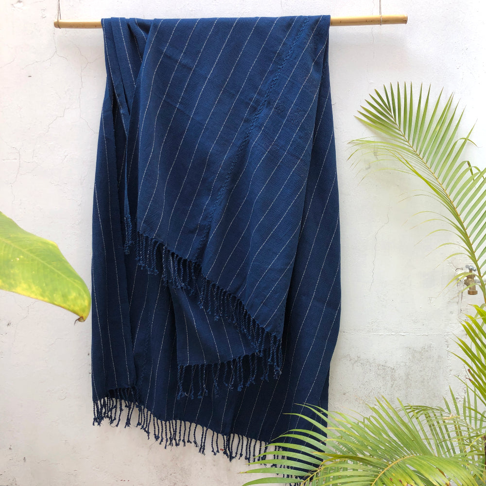 Handspun Bed Throw with Traditional Brocade 5