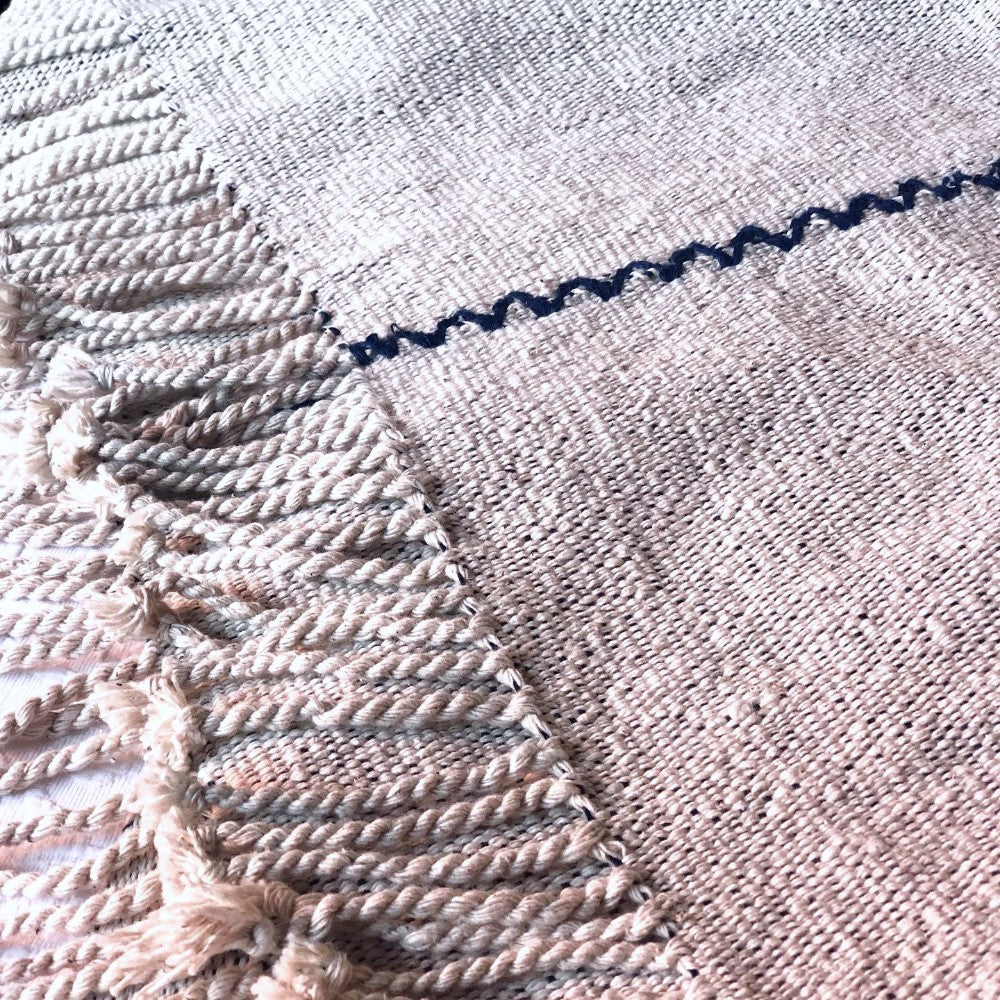 Handspun Organic Cotton Throw in Natural White