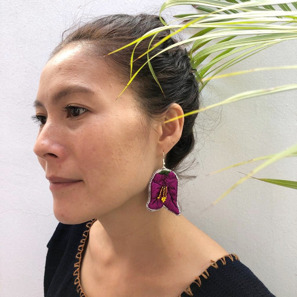 Flower Earrings: Bougainvillea