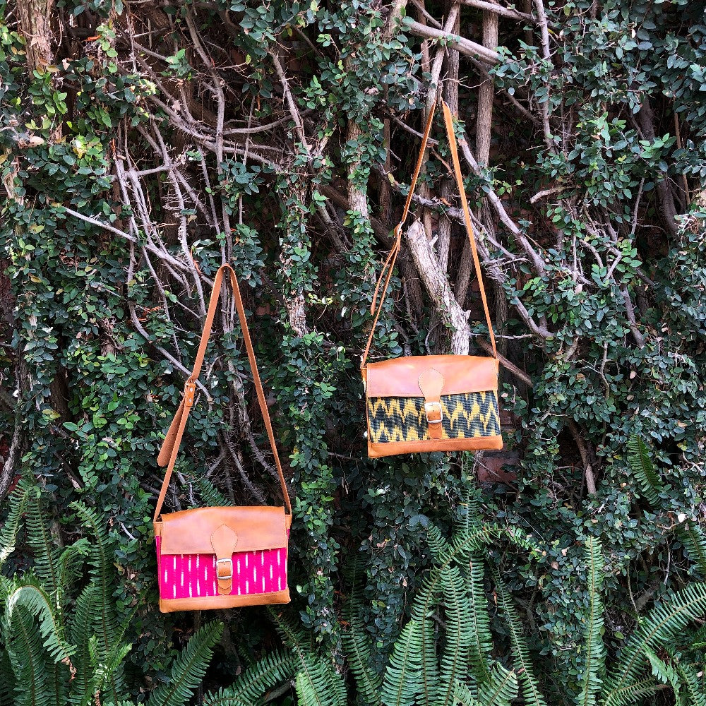 Indigo and Tumeric Mini Messenger