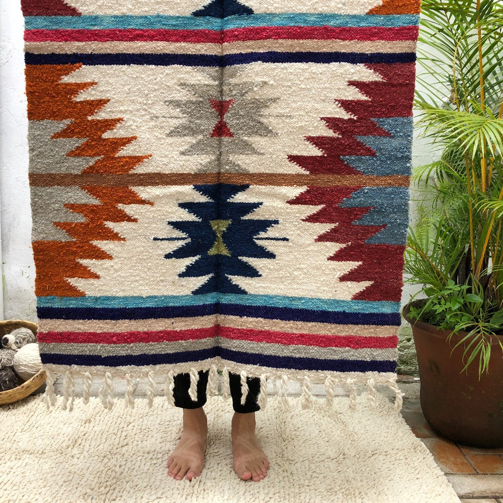 Medium Wool Rug: Colorful Diamonds 2