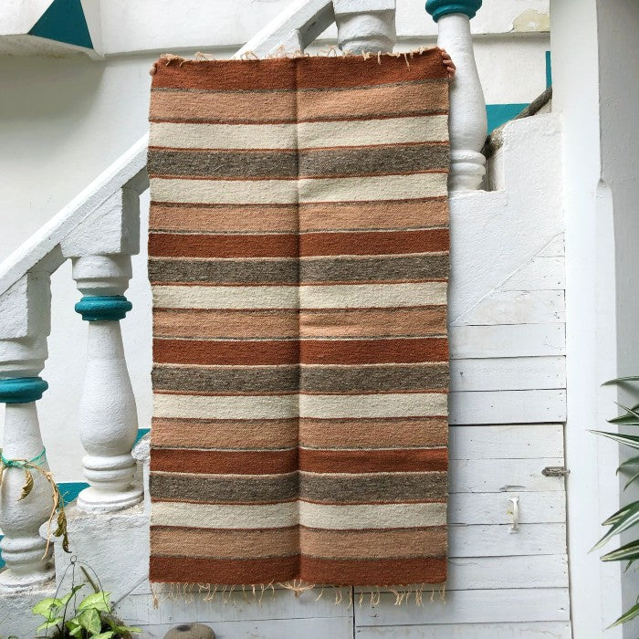 Medium Wool Rug: Autumn Stripes