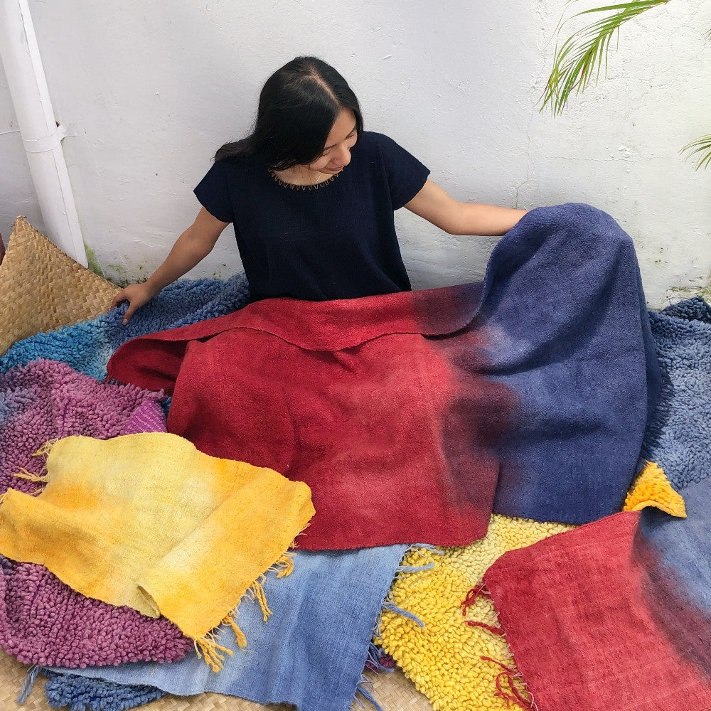Medium Wool Rug in Indigo Gradient 5