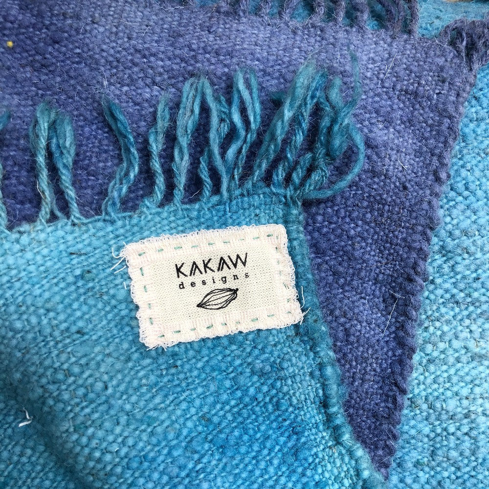 Medium Wool Rug in Indigo Gradient 5