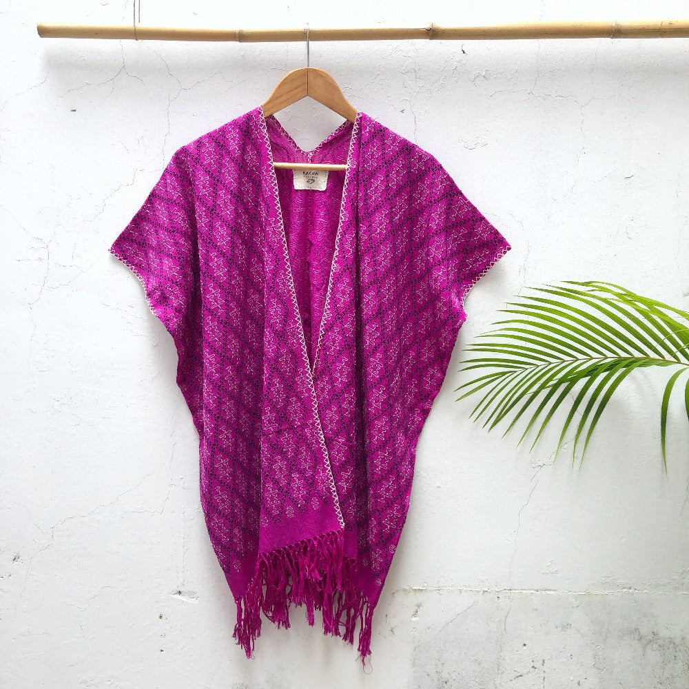 Summer Cardigan Cochineal Pink + Black (M)