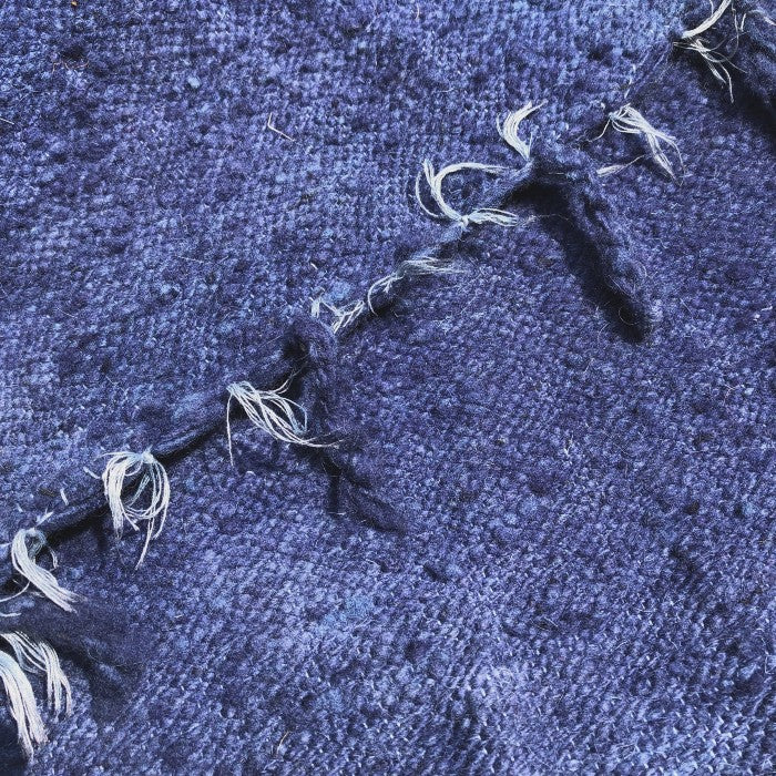Small Wool Rug in Indigo