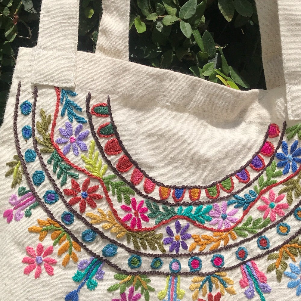 Embroidered Bag: Sumpango Style