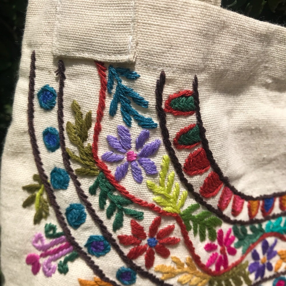 Embroidered Bag: Sumpango Style