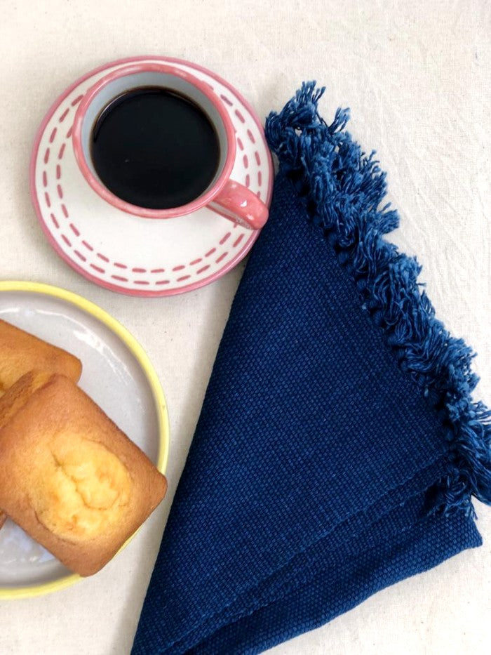 Handspun Cotton Tea Towel: Indigo