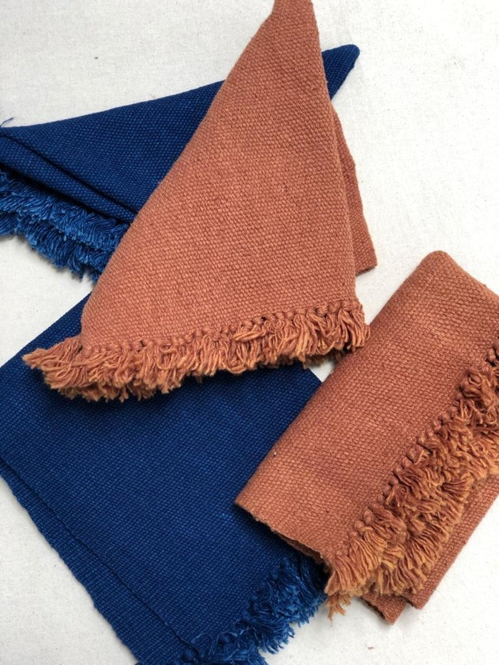Handspun Cotton Tea Towel: Indigo