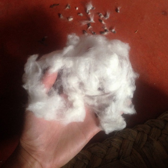 Handspun Organic Cotton Throw in Indigo