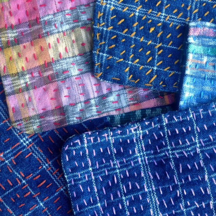 Sashiko Coasters- set of 4