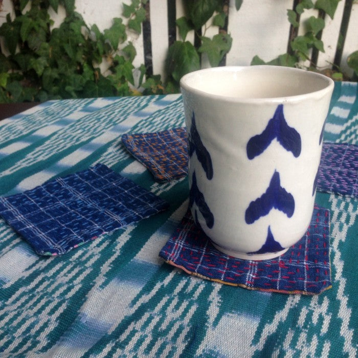 Sashiko Coasters- set of 4