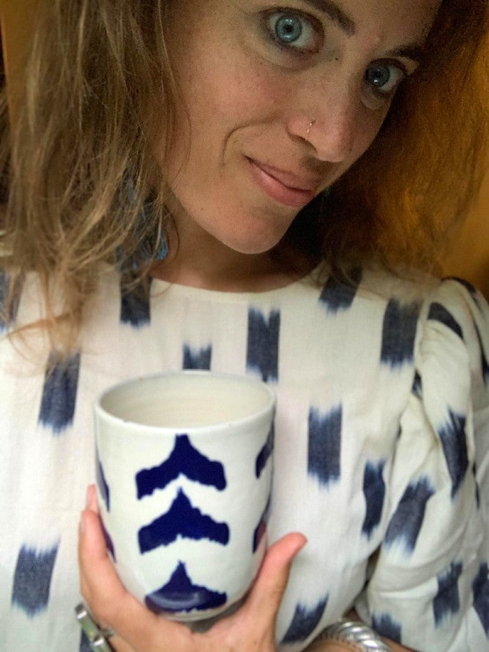 Ikat Ceramic Tumbler (L)