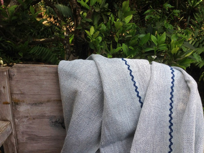 Handspun Organic Cotton Throw in Natural White