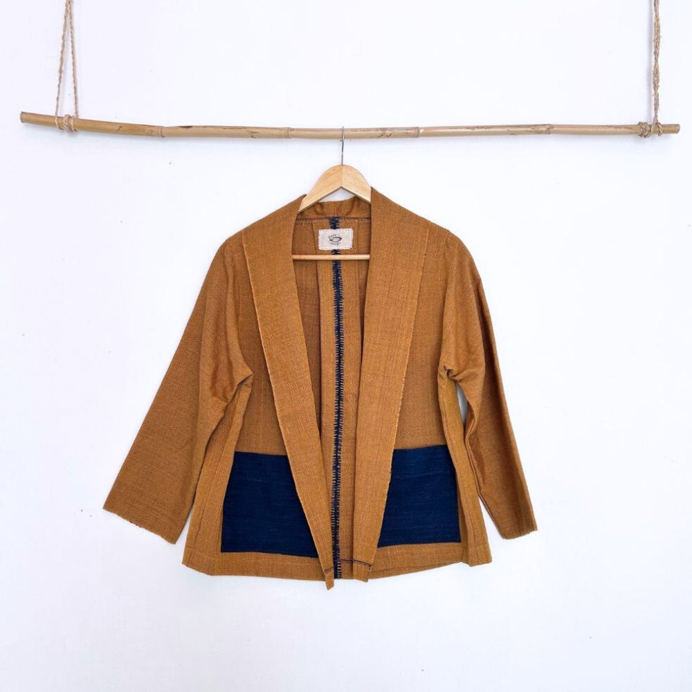 Circular Cardigan: Pericón & Indigo