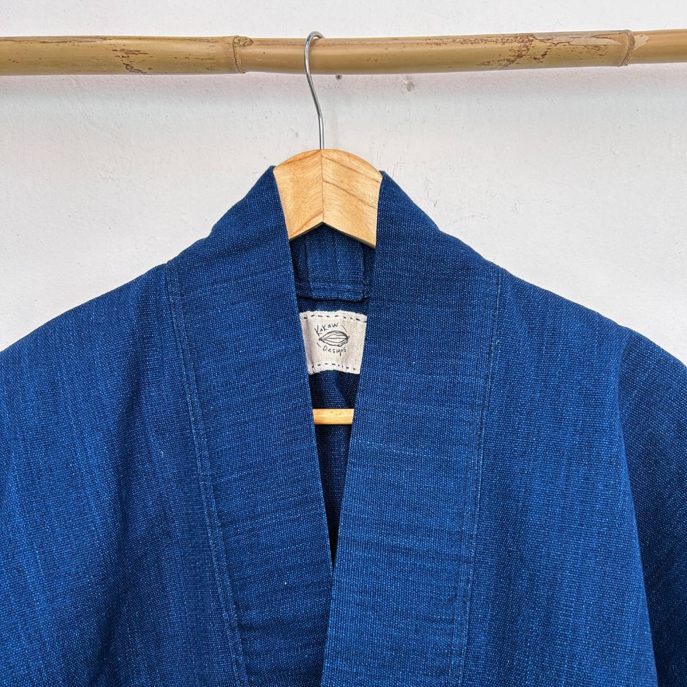 The Aiko Cropped Jacket: Indigo 2
