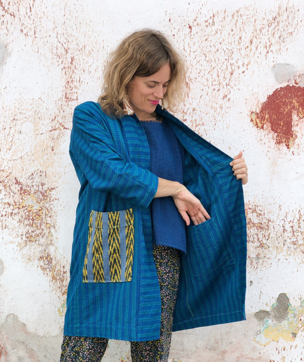 The Aiko Coat: Bougainvillea