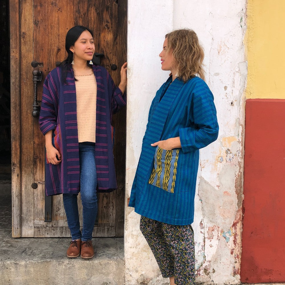 The Aiko Coat: Bougainvillea