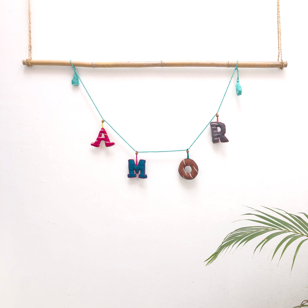 Embroidered Garland: AMOR 2