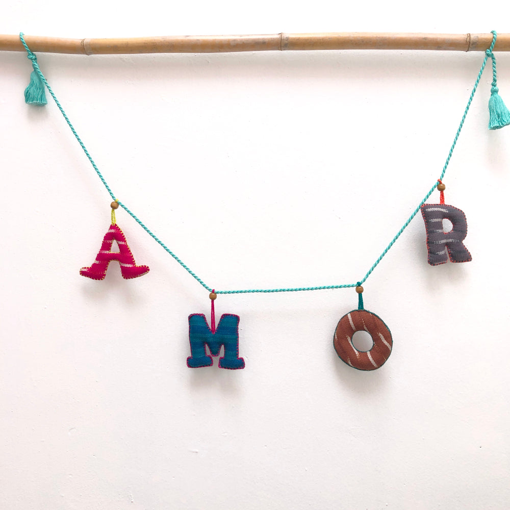 Embroidered Garland: AMOR 2