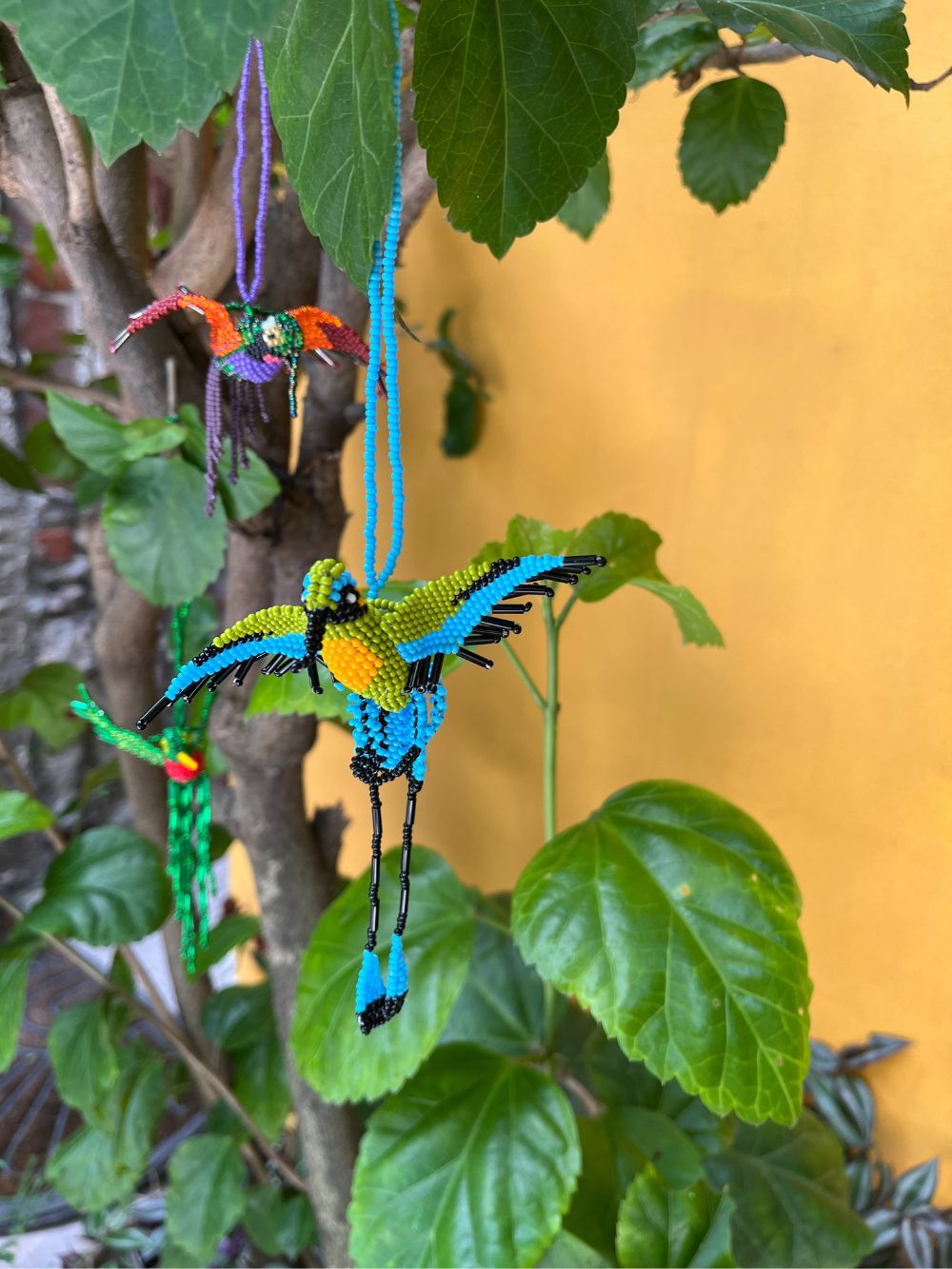 Beaded Bird Trio