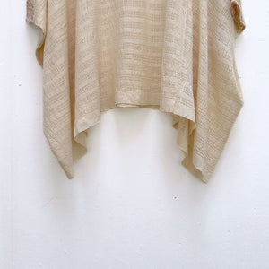 Beige base woven blouse calado style 
