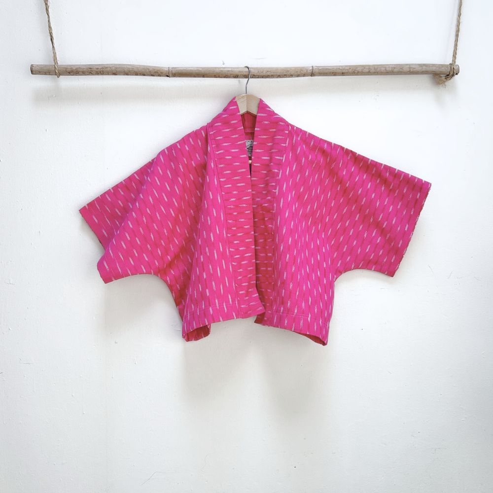 The Aiko Cropped Jacket: Bougainvillea