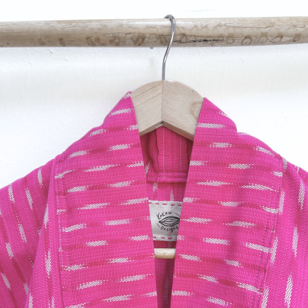 The Aiko Cropped Jacket: Bougainvillea