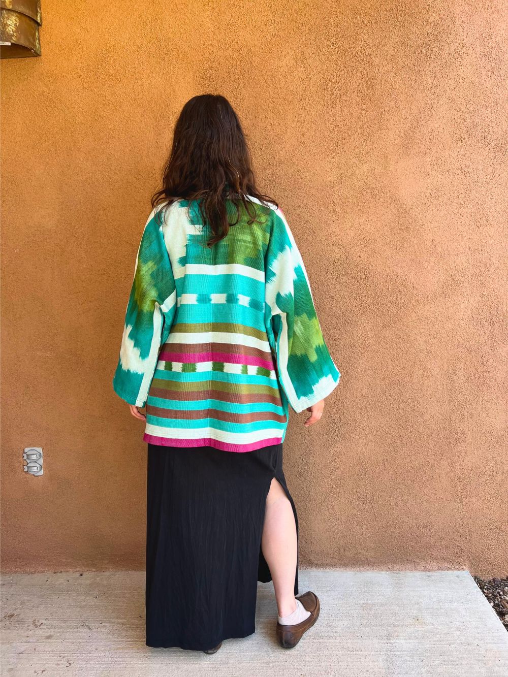 The Aiko Jacket: Colorful Asymmetry Ikat