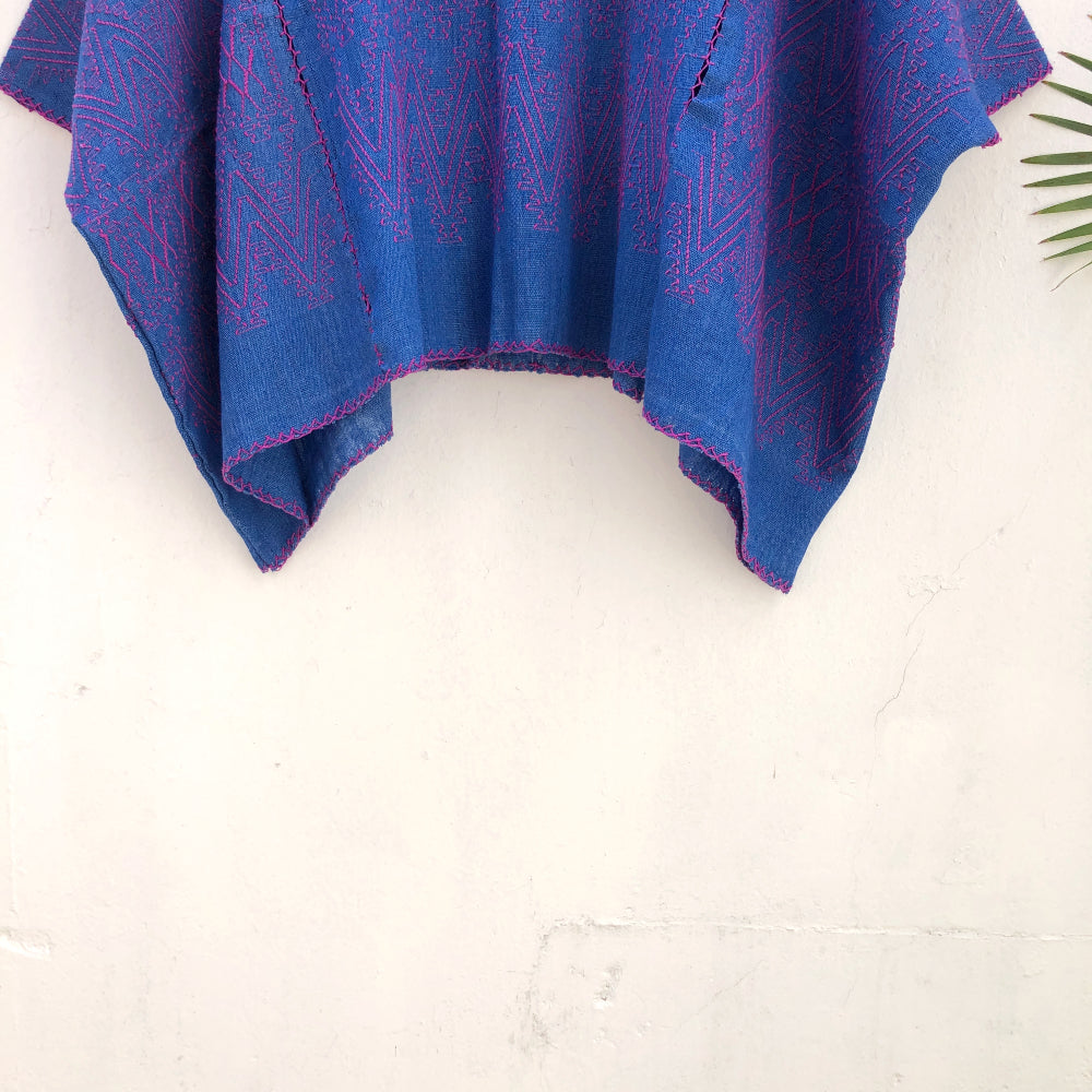 Clouds of Cobán in Bright Indigo + Cochineal  (S)