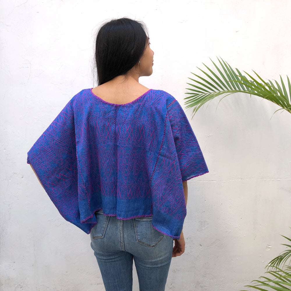 Clouds of Cobán in Bright Indigo + Cochineal  (S)
