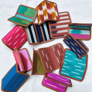 Colorful woven card holders