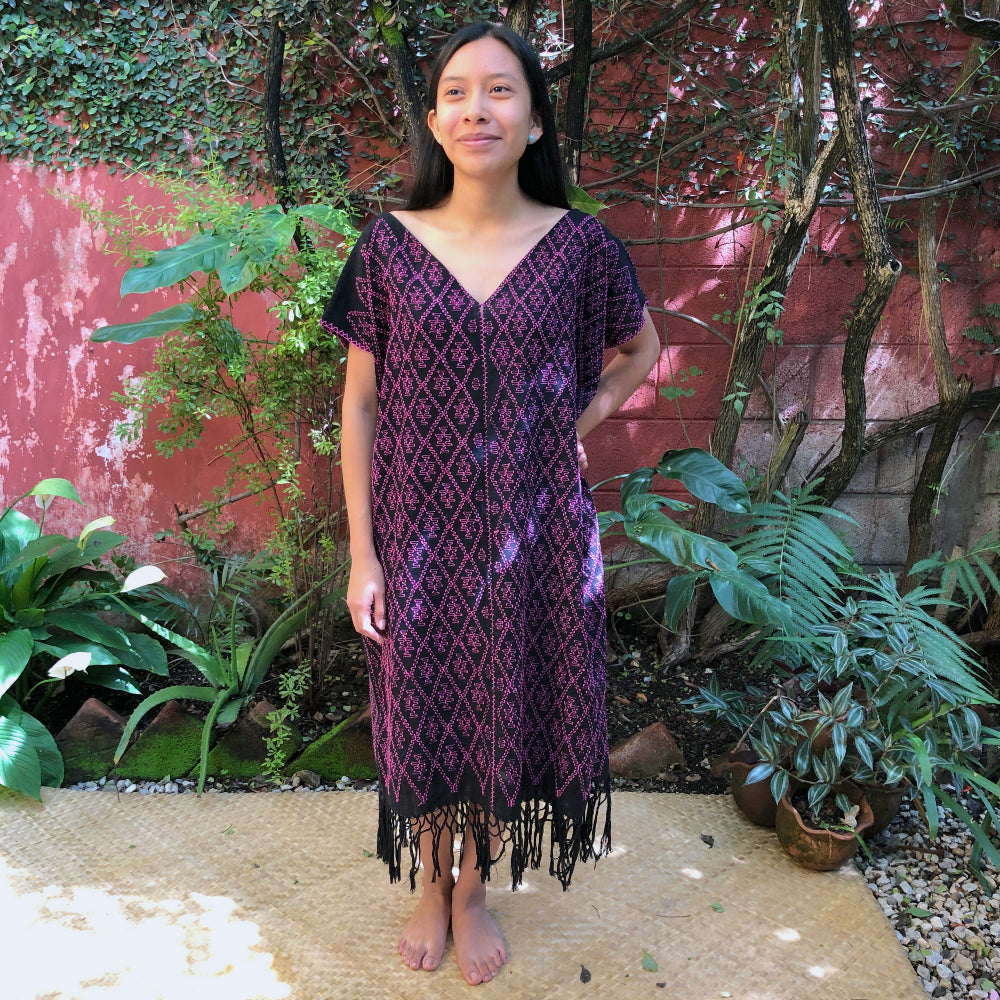 Clouds of Cobán Dress: Black & Cochineal (M)