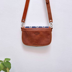 Brown leather crossbody bag 