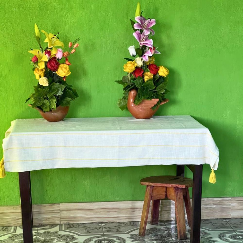 Table and chair in the main room