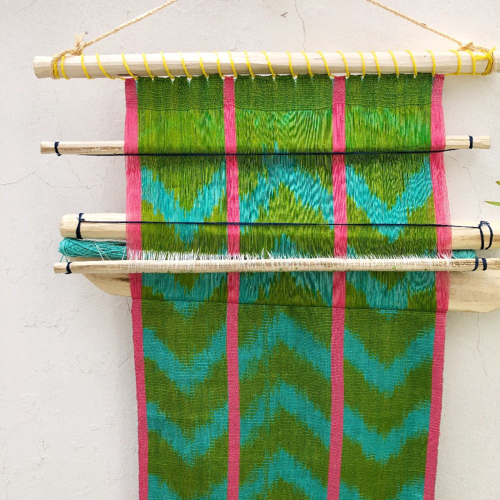Naturally-dyed Decor Loom: Lime Green & Basil