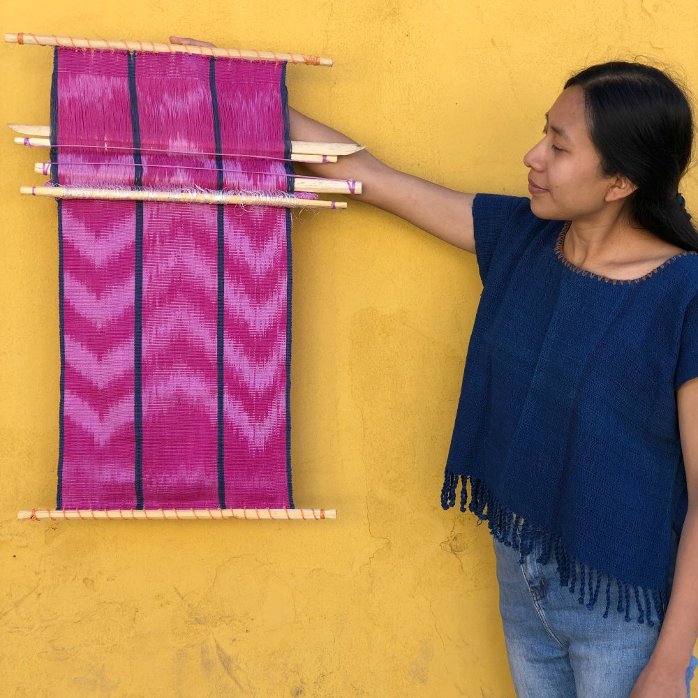 Naturally-dyed Decor Loom: Cochineal & Cochineal