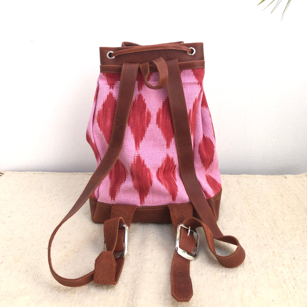 Mini Backpack in Two-tone Cochineal