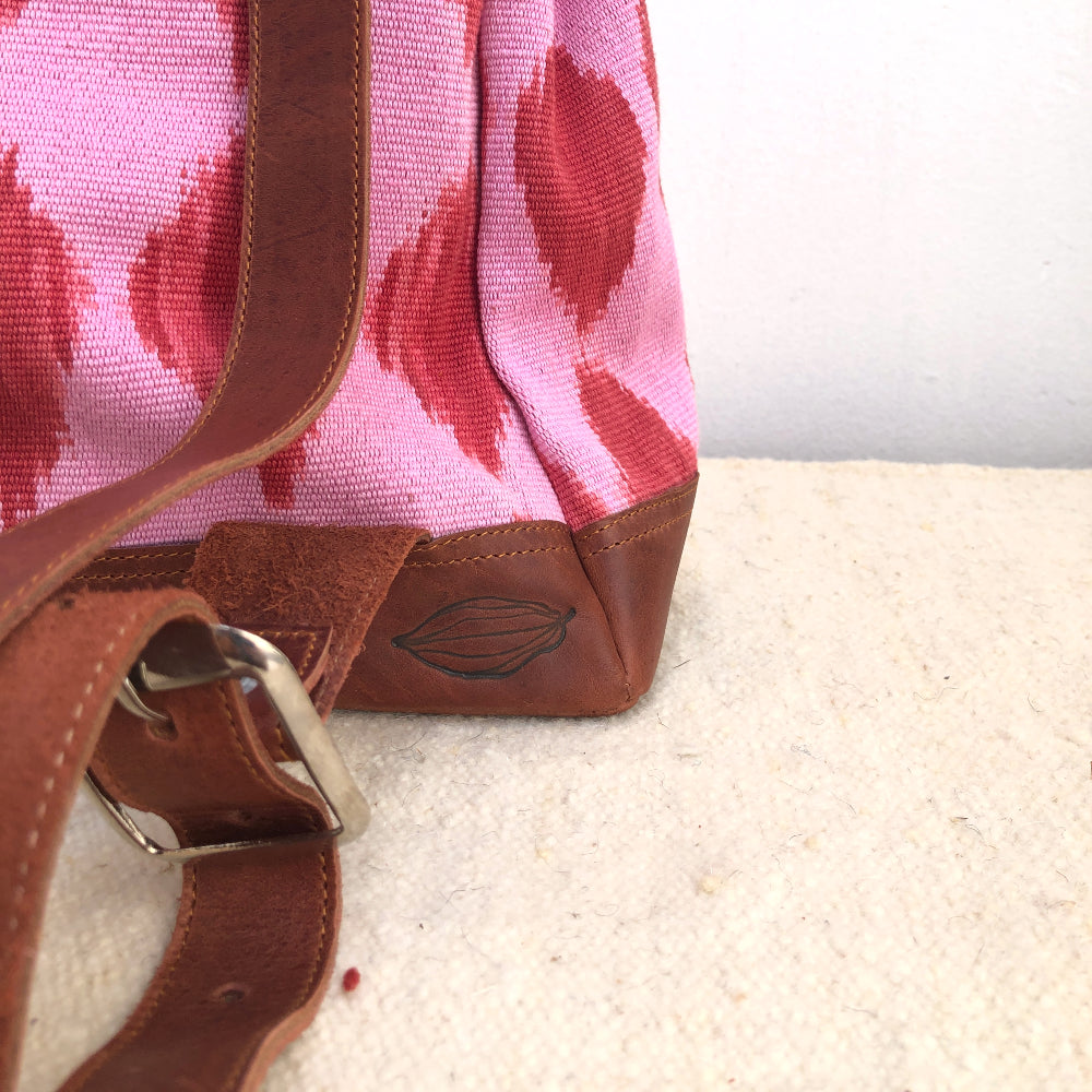 Mini Backpack in Two-tone Cochineal