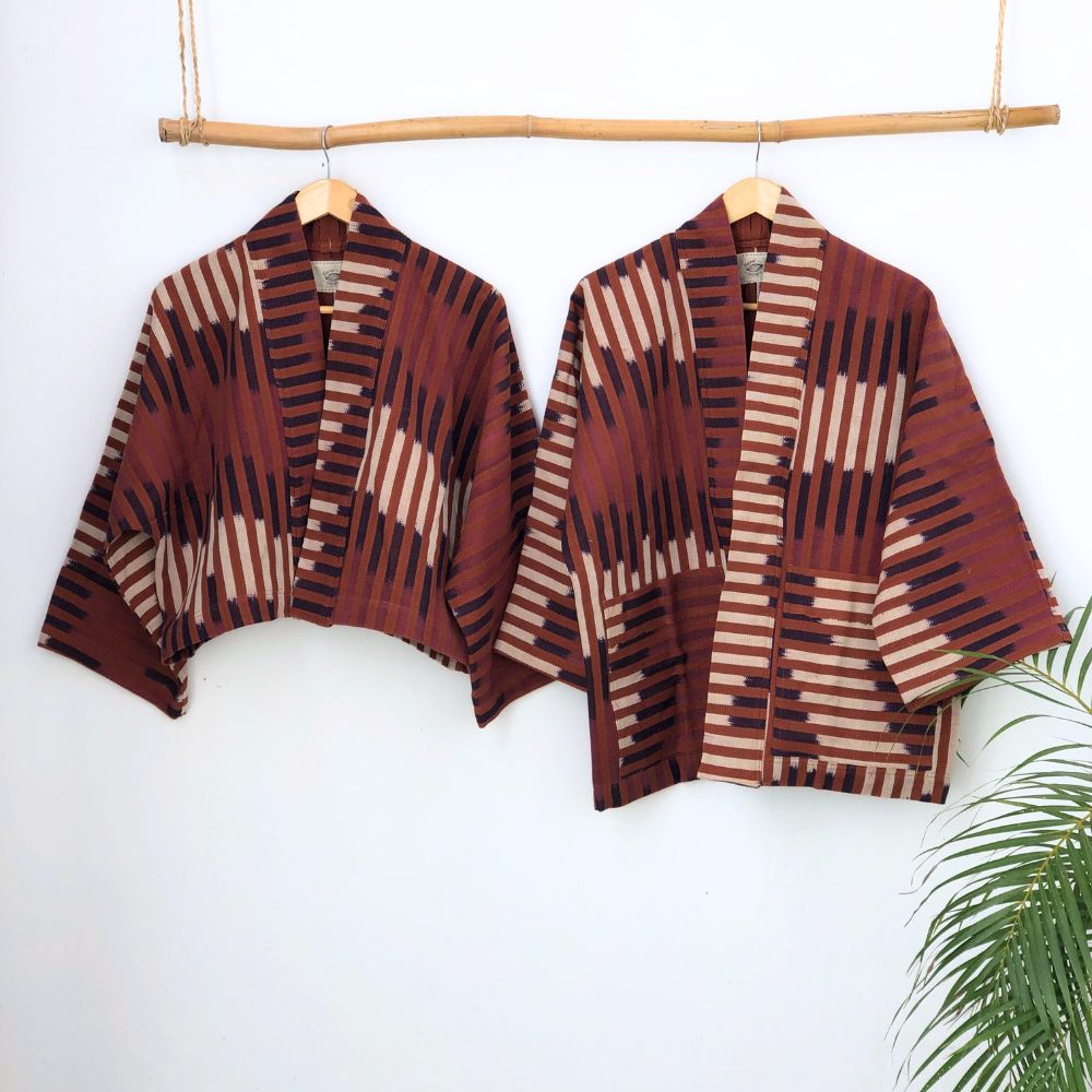 The Aiko Cropped Jacket: Terra Ikat