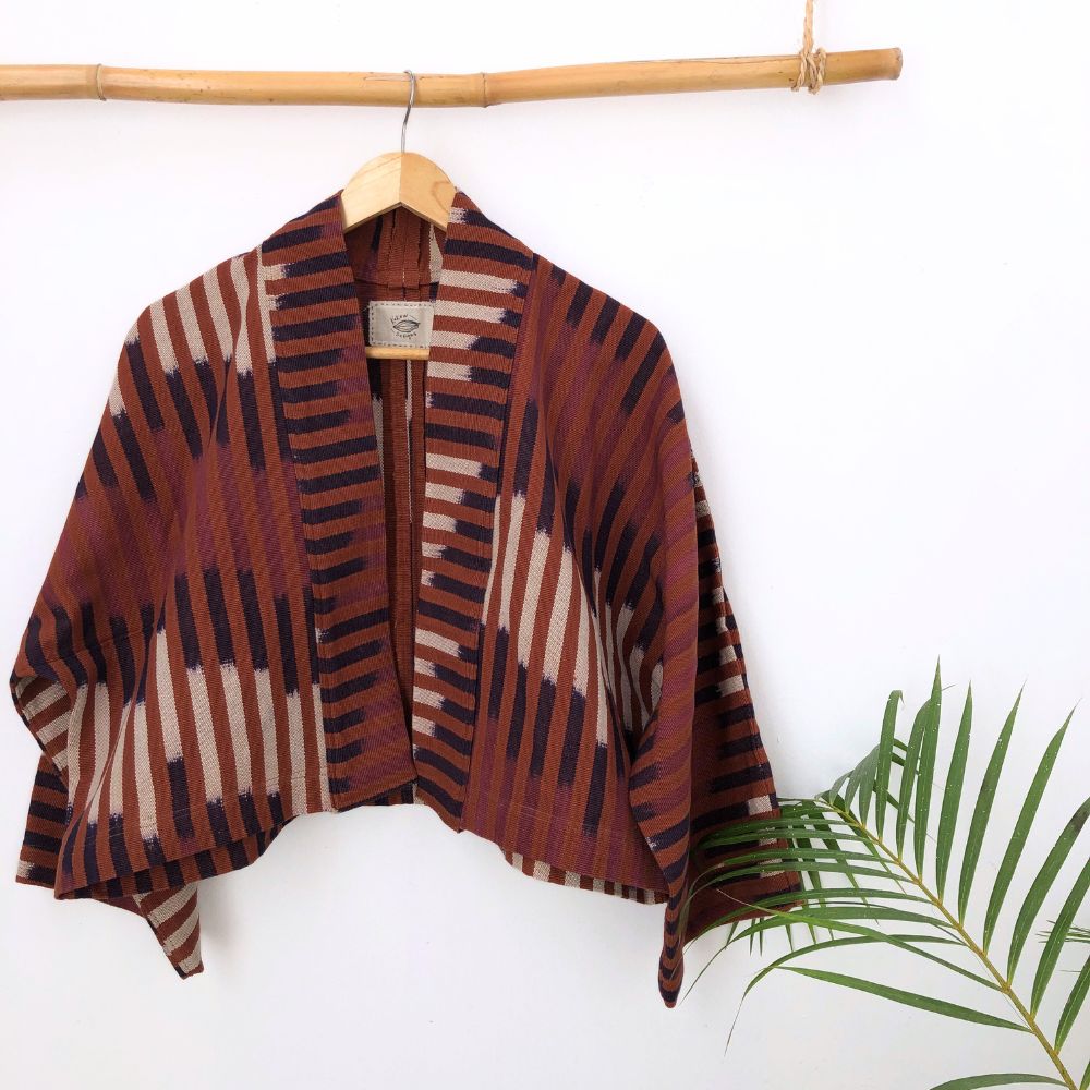 The Aiko Cropped Jacket: Terra Ikat